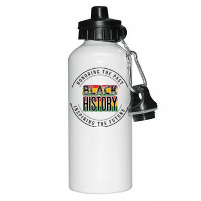 Honoring The Past Black History Inspiring The Future Black History Month Gift Aluminum Water Bottle 