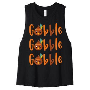 Hilarious Turkey Pilgrim Thanksgiving Costume Women's Racerback Cropped Tank