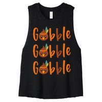 Hilarious Turkey Pilgrim Thanksgiving Costume Women's Racerback Cropped Tank