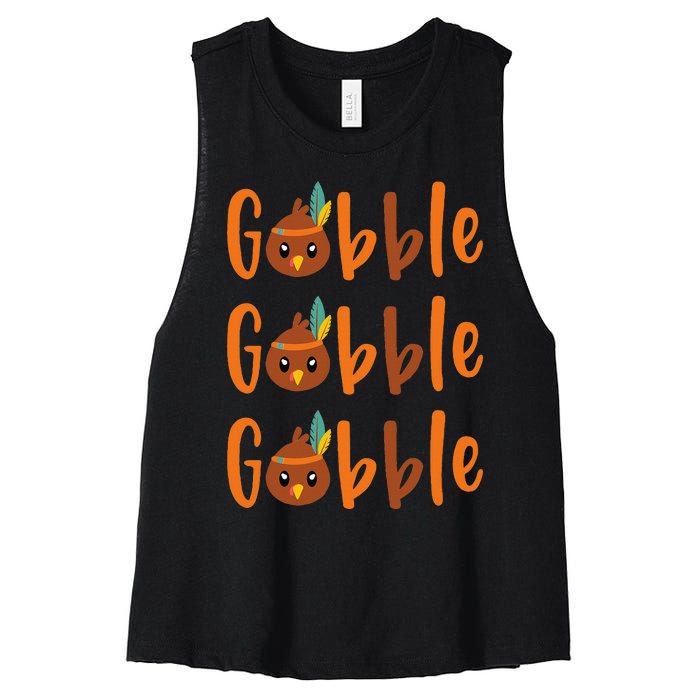 Hilarious Turkey Pilgrim Thanksgiving Costume Women's Racerback Cropped Tank