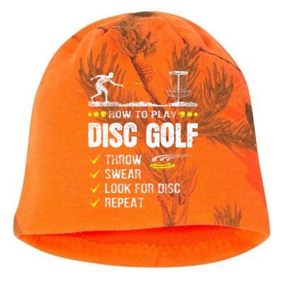 How To Play Disc Golf Frisbee Disc Golfer Humor Disc Golfing  Kati - Camo Knit Beanie