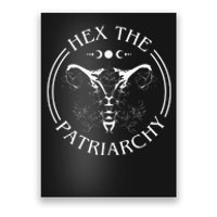 Hex the Patriarchy Floral Moon Feminist Witch Symbols Design Poster