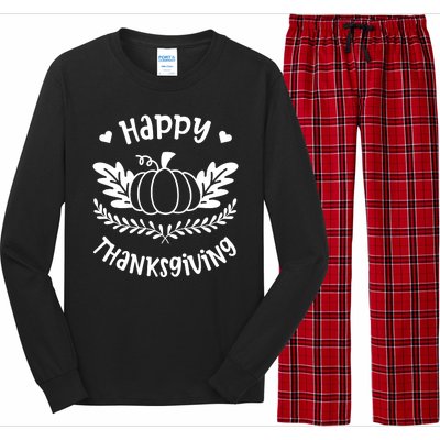 Happy Thanksgiving Pumpkin Cute Long Sleeve Pajama Set