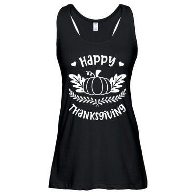 Happy Thanksgiving Pumpkin Cute Ladies Essential Flowy Tank