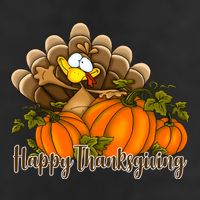 Happy Thanksgiving Pumpkins Fall Autumn Cute Turkey 7 Panel Mesh Trucker Snapback Hat