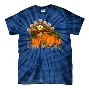 Happy Thanksgiving Pumpkins Fall Autumn Cute Turkey Tie-Dye T-Shirt