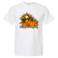 Happy Thanksgiving Pumpkins Fall Autumn Cute Turkey Garment-Dyed Heavyweight T-Shirt