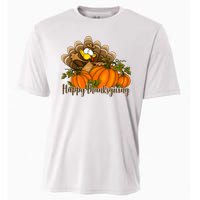 Happy Thanksgiving Pumpkins Fall Autumn Cute Turkey Cooling Performance Crew T-Shirt