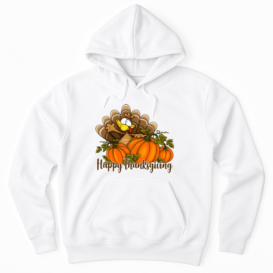 Happy Thanksgiving Pumpkins Fall Autumn Cute Turkey Hoodie