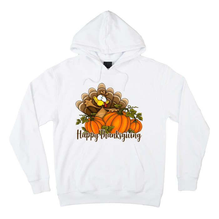 Happy Thanksgiving Pumpkins Fall Autumn Cute Turkey Hoodie