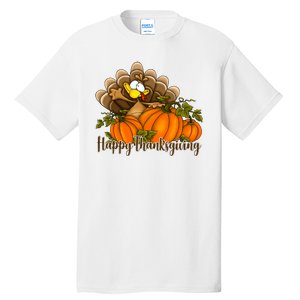 Happy Thanksgiving Pumpkins Fall Autumn Cute Turkey Tall T-Shirt