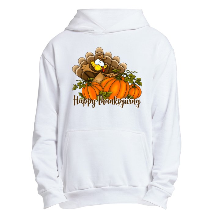 Happy Thanksgiving Pumpkins Fall Autumn Cute Turkey Urban Pullover Hoodie