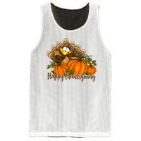 Happy Thanksgiving Pumpkins Fall Autumn Cute Turkey Mesh Reversible Basketball Jersey Tank