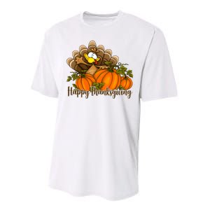 Happy Thanksgiving Pumpkins Fall Autumn Cute Turkey Performance Sprint T-Shirt