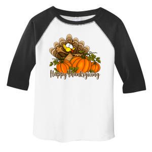 Happy Thanksgiving Pumpkins Fall Autumn Cute Turkey Toddler Fine Jersey T-Shirt