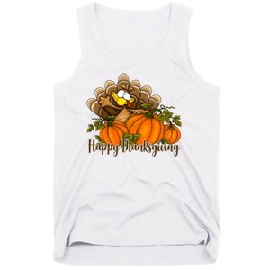 Happy Thanksgiving Pumpkins Fall Autumn Cute Turkey Tank Top