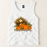 Happy Thanksgiving Pumpkins Fall Autumn Cute Turkey Tank Top
