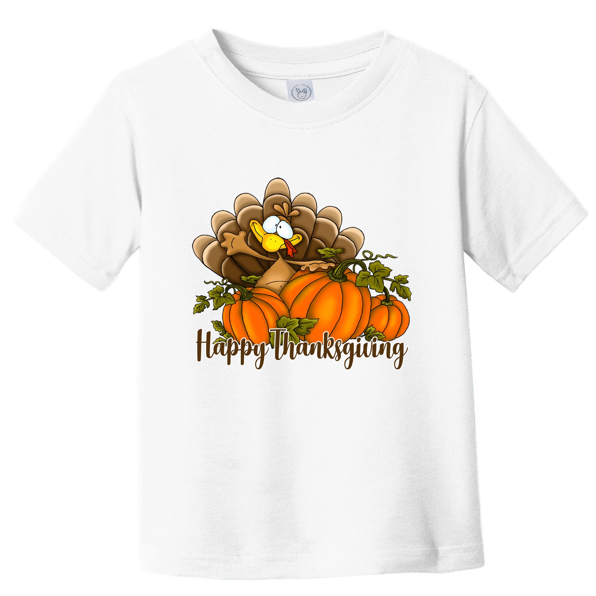 Happy Thanksgiving Pumpkins Fall Autumn Cute Turkey Toddler T-Shirt