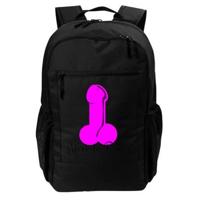 Here To Party Dick Dirty Funny Adult Sex Joke Gift Idea Backpack