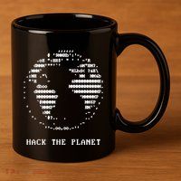 Hack The Planet 11oz C Handle Ceramic Mug