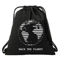 Hack The Planet Drawstring Bag