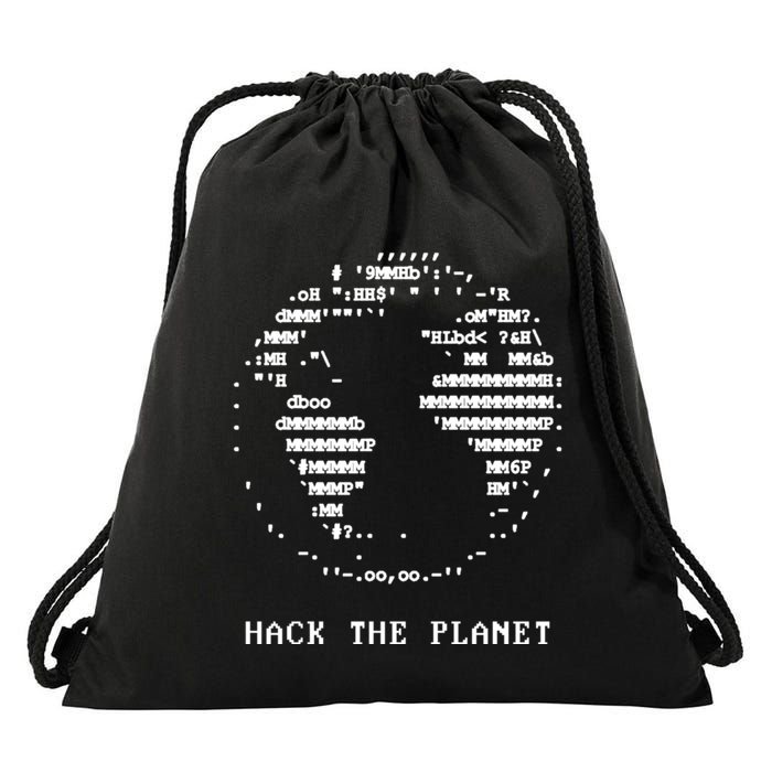 Hack The Planet Drawstring Bag
