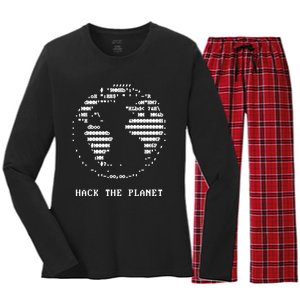 Hack The Planet Women's Long Sleeve Flannel Pajama Set 