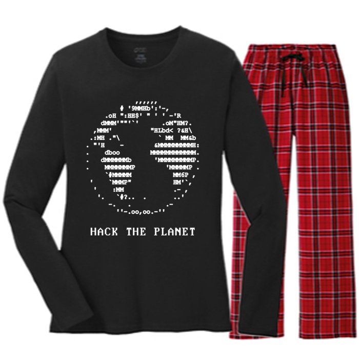 Hack The Planet Women's Long Sleeve Flannel Pajama Set 