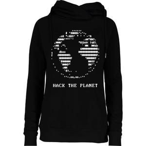 Hack The Planet Womens Funnel Neck Pullover Hood