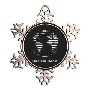 Hack The Planet Metallic Star Ornament