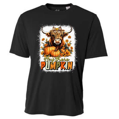 Hay There Pumpkin Highland Cow Thanksgiving Fall Autumn Cooling Performance Crew T-Shirt