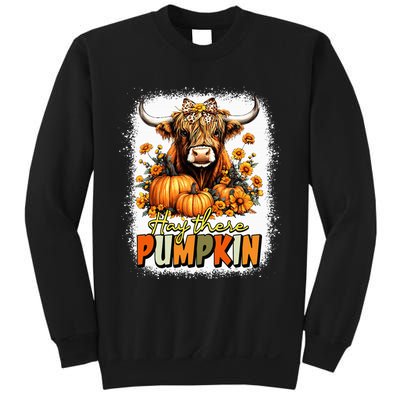 Hay There Pumpkin Highland Cow Thanksgiving Fall Autumn Sweatshirt