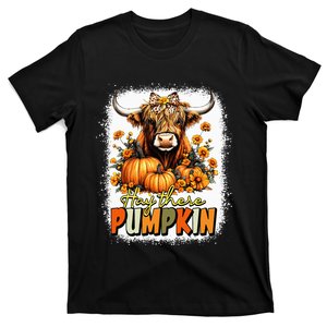 Hay There Pumpkin Highland Cow Thanksgiving Fall Autumn T-Shirt