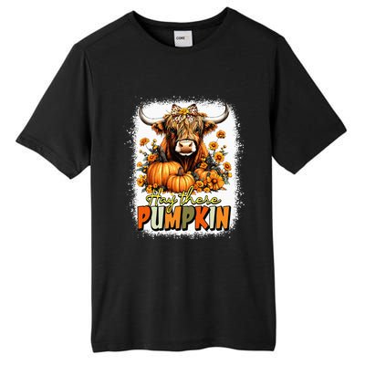 Hay There Pumpkin Highland Cow Thanksgiving Fall Autumn Tall Fusion ChromaSoft Performance T-Shirt