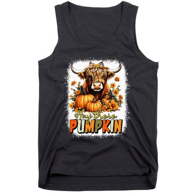 Hay There Pumpkin Highland Cow Thanksgiving Fall Autumn Tank Top