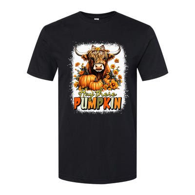 Hay There Pumpkin Highland Cow Thanksgiving Fall Autumn Softstyle CVC T-Shirt