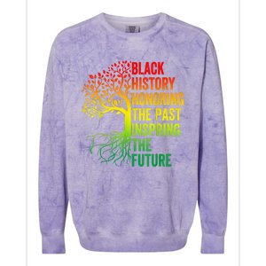 Honoring The Past Inspiring The Future Black History Month Colorblast Crewneck Sweatshirt