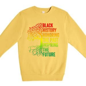 Honoring The Past Inspiring The Future Black History Month Premium Crewneck Sweatshirt