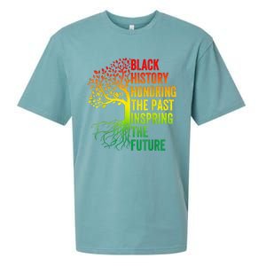 Honoring The Past Inspiring The Future Black History Month Sueded Cloud Jersey T-Shirt