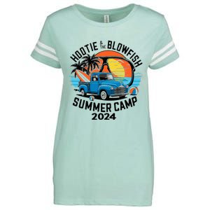 Hootie The Puffer Fish Summer 2024 Camping Adventure Enza Ladies Jersey Football T-Shirt