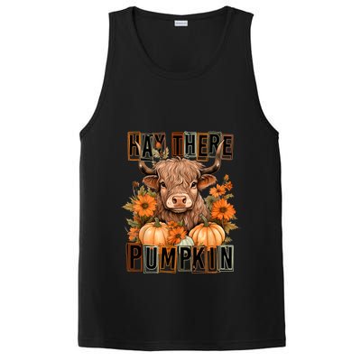 Hay There Pumkin Highland Cow Fall Autumn Thanksgiving PosiCharge Competitor Tank