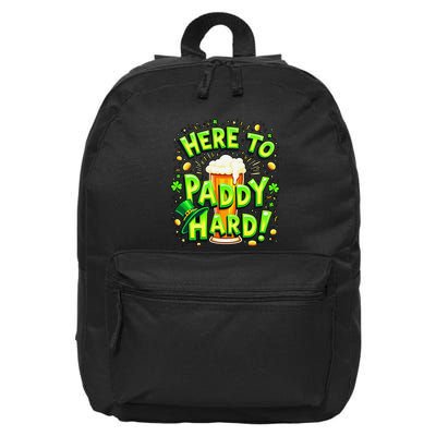 Here To Paddy Hard St. PatrickS Day Festive Irish Design 16 in Basic Backpack