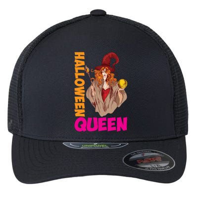 Hail The Queen Of Halloween Great Gift Flexfit Unipanel Trucker Cap