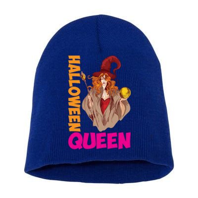 Hail The Queen Of Halloween Great Gift Short Acrylic Beanie