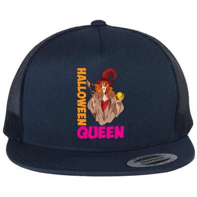 Hail The Queen Of Halloween Great Gift Flat Bill Trucker Hat