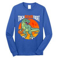 Halloween T Rex Costume Funny Trick Rawr Treat Dinosaur Gift Long Sleeve Shirt