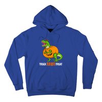 Halloween T Rex Dinosaur Jack O Lantern Trick Rawr Treat Fun Cool Gift Hoodie