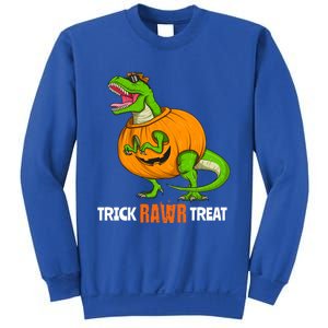 Halloween T Rex Dinosaur Jack O Lantern Trick Rawr Treat Fun Cool Gift Sweatshirt