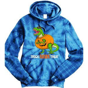 Halloween T Rex Dinosaur Jack O Lantern Trick Rawr Treat Fun Cool Gift Tie Dye Hoodie