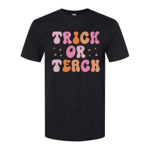 Halloween Teacher's Retro Groovy Trick or Teach Softstyle® CVC T-Shirt